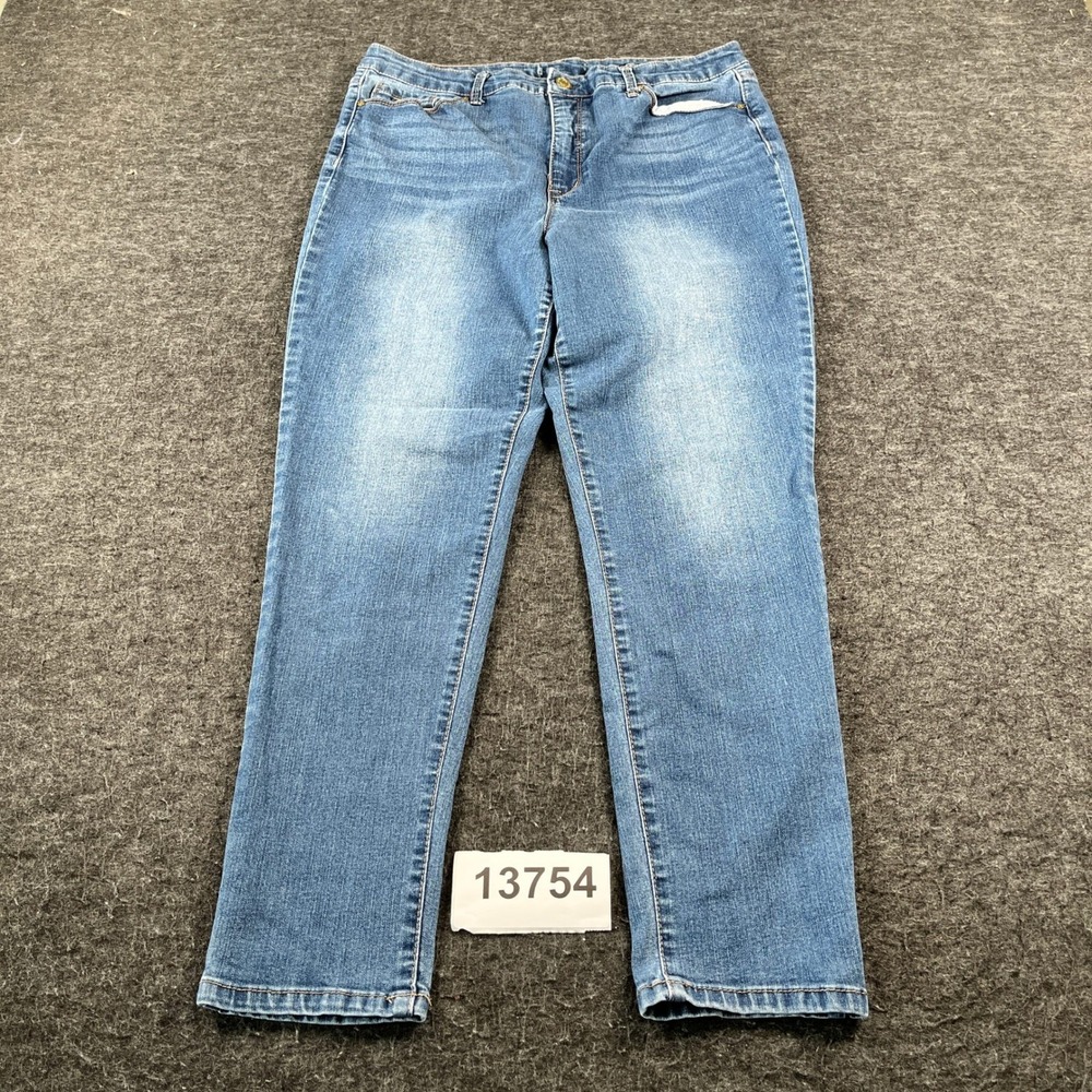 Nine West Jeans Women Blue Excellent Cigarette 10 High Rise Skinny Ankle Denim